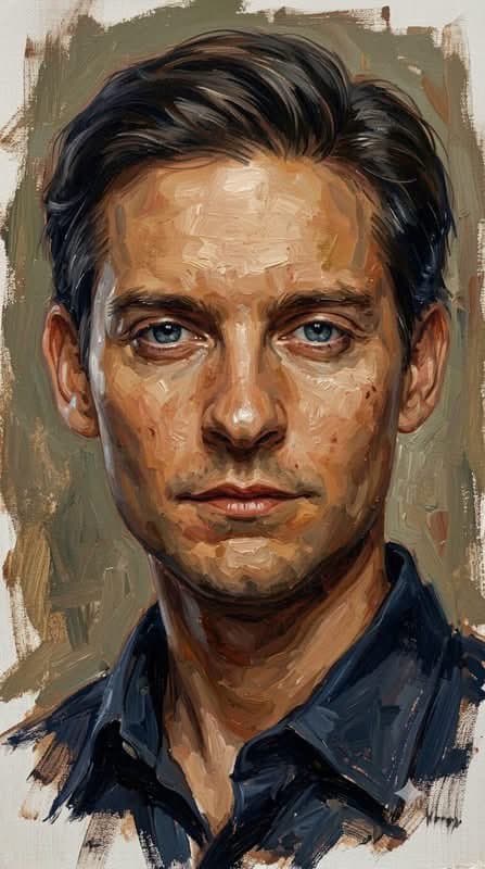 Oil Portrait of an Older and Younger Person