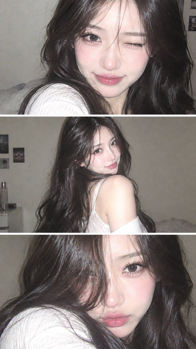 Y2K Triptych of a Japanese Woman