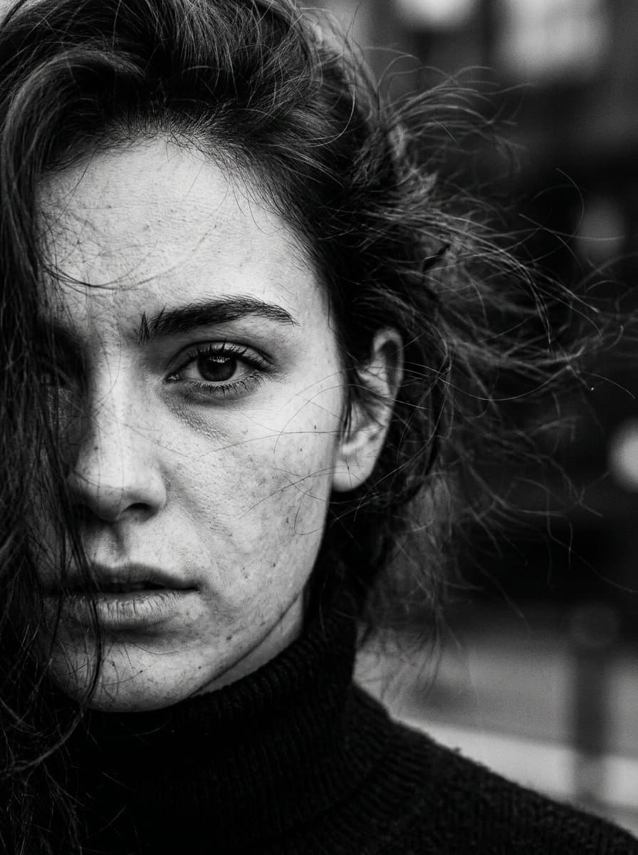 High-Contrast Cinematic Portrait