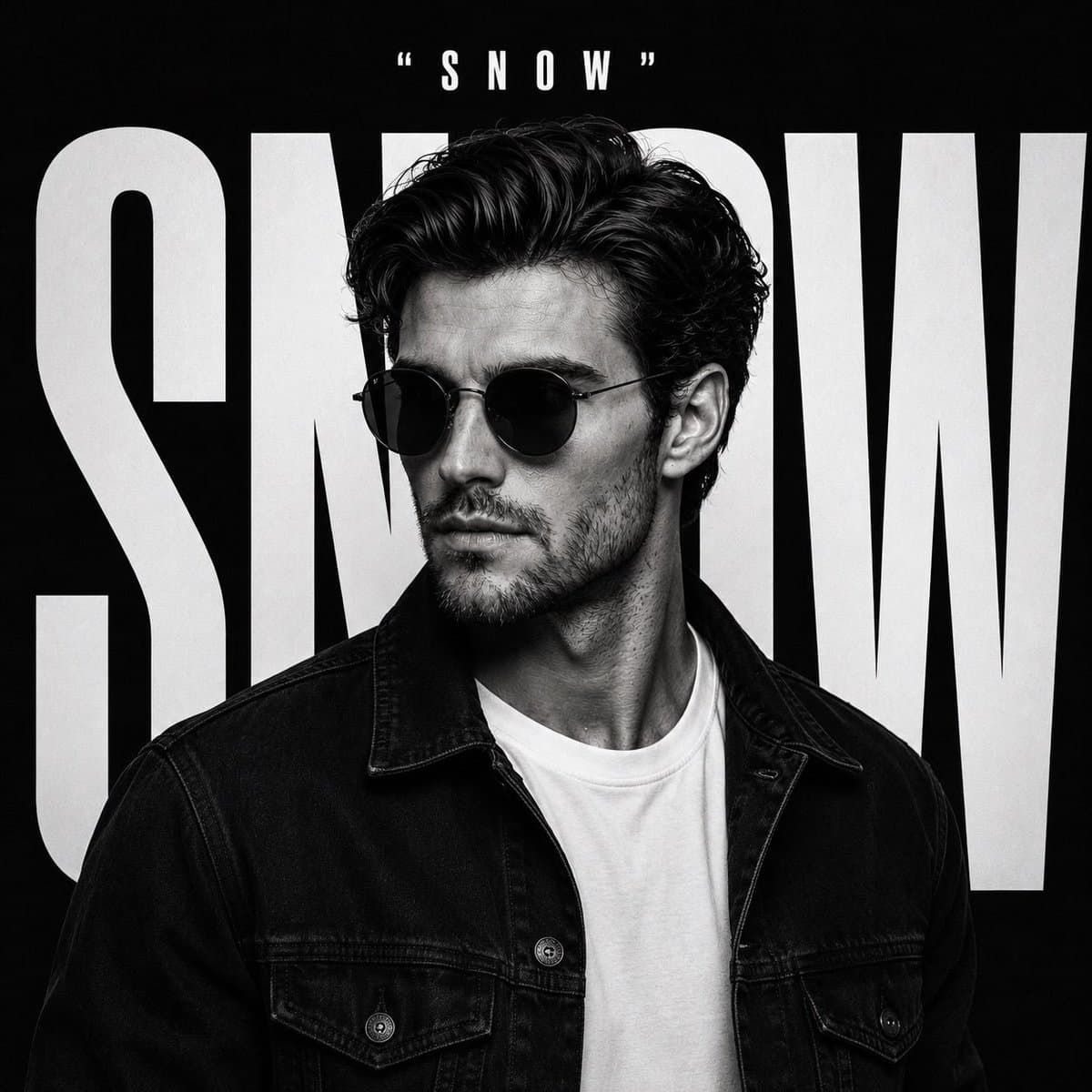 Premium Black and White Editorial Poster