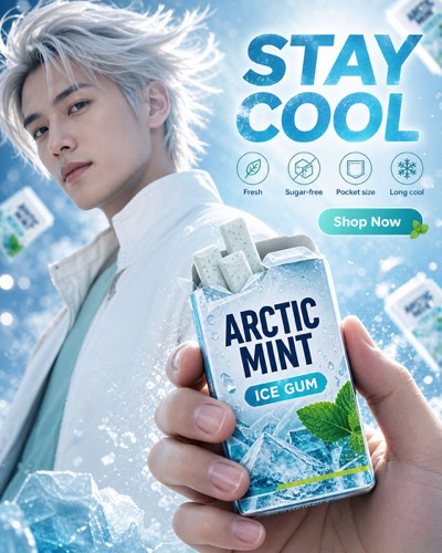 Arctic Mint Gum 商业摄影