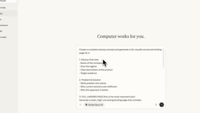 Perplexity Computer 自动生成 Startup 落地页