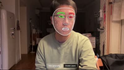 Mediapipe 实时人脸激光眼特效网页